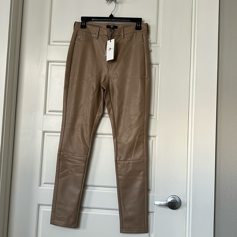 7 for all mankind faux leather pants